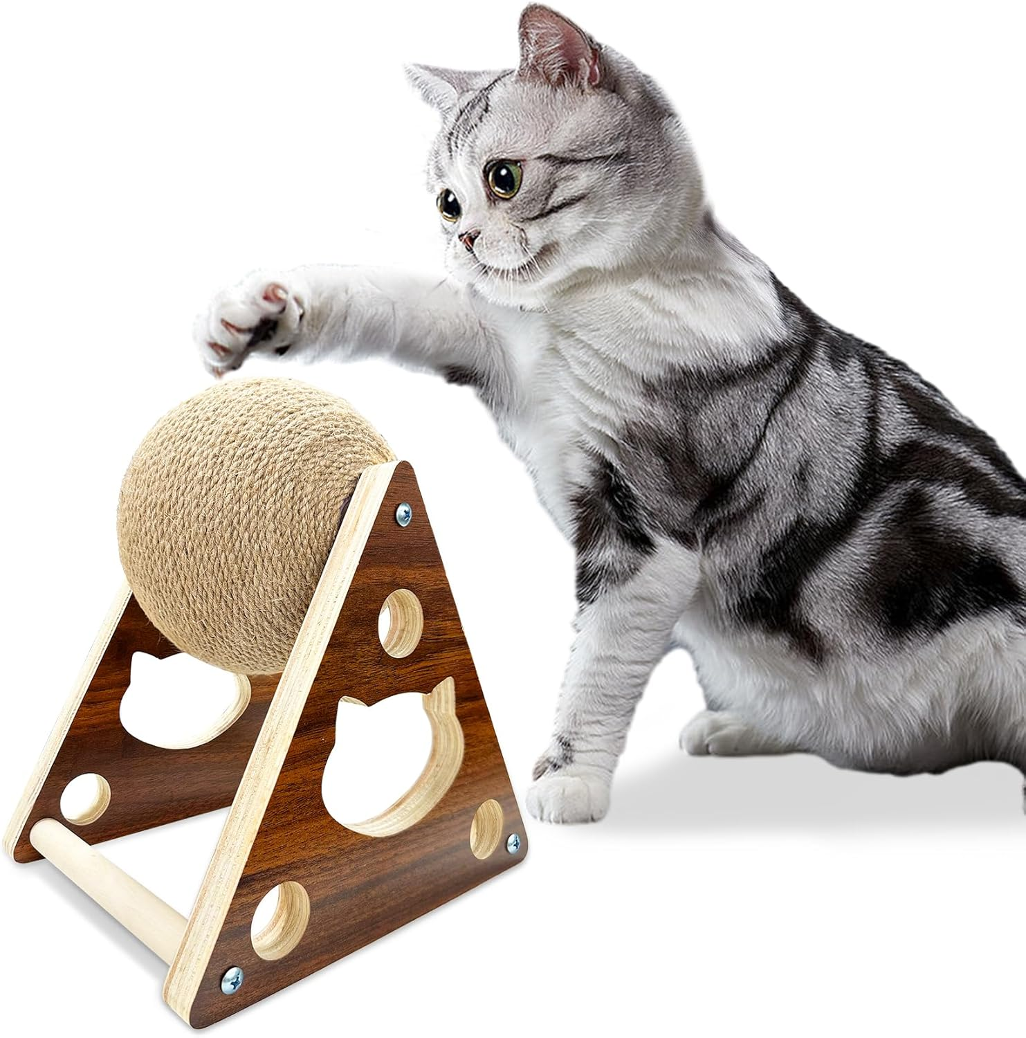 Juguete Rascador para Gatos con Bola de Sisa