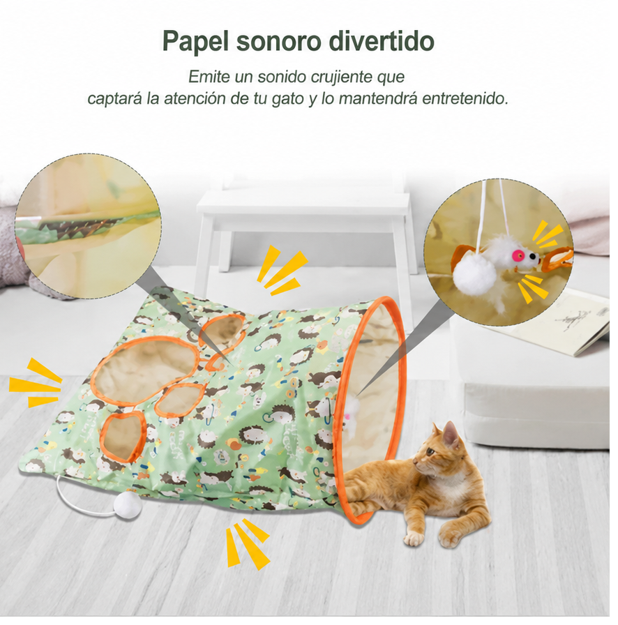 bolsa tunel para gatos, bolsa plegable
