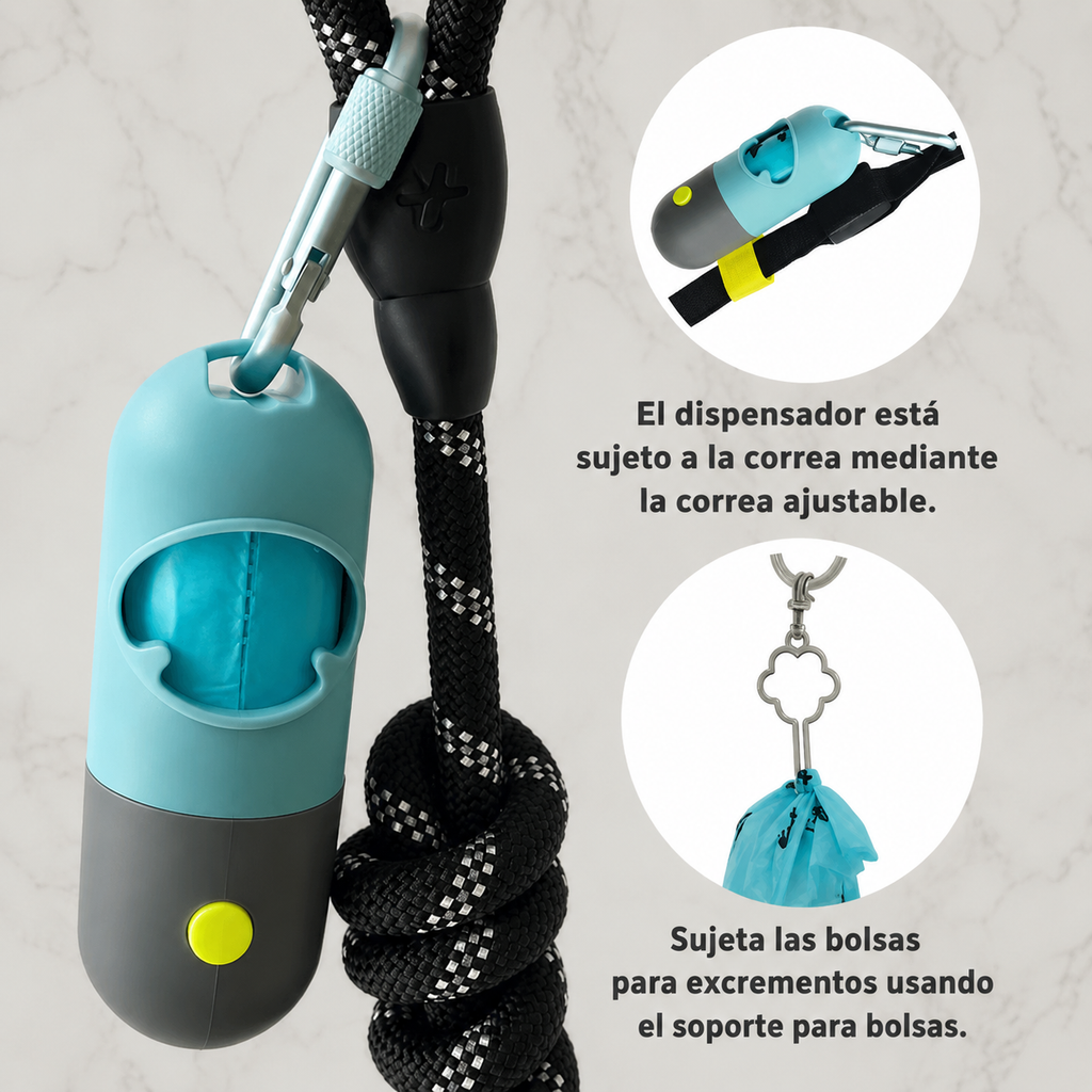 Petalia LumiPaw™ | Dispensador de Bolsas con Luz LED